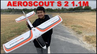 AeroScout S 2 11m  Best RC Trainer Plane Maiden Flight [upl. by Naitsihc]