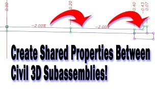 Creating Shared Properties Between Civil 3D Subassemblies [upl. by Aelrac]