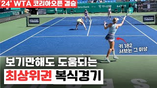 4k VIP 1열 직관으로 보는 24코리아오픈 복식결승 하이라이트 [upl. by Christianna]