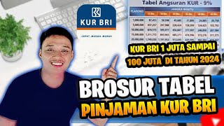 Pinjaman KUR BRI 2024  Tabel Angsuran KUR BRI Terbaru [upl. by Bordy]