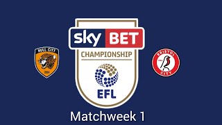 SkyBet Championship 2425 Matchweek 1 Hull vs Bristol City [upl. by Batruk564]