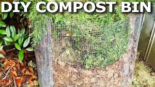 DIY Compost Bin from Hardware Cloth amp Branches wJennifer D  BroBryceGardens [upl. by Lehcem28]