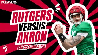 Rutgers vs Akron College Football 25 Simulation  Rutgers Scarlet Knights Football [upl. by Belak]