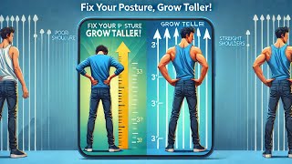 HOW TO GROW TALLER BY CORRECT YOUR POSTURE [upl. by Daffi781]