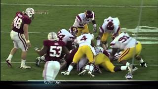 Stanford vs USCAndrew Luck Lays out Shareece Wright Impressive tackle by QB [upl. by Barnabas]