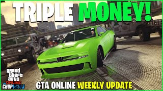 GTA ONLINE WEEKLY UPDATE TRIPLE MONEY DISCOUNTS amp LIMITEDTIME CONTENT [upl. by Cykana]