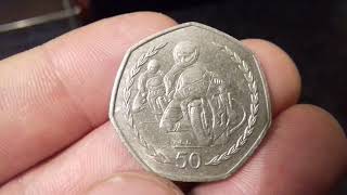 1997 Isle of Man TT 50p Coin Worth £500 on Ebay  Motorbike 50p Clin [upl. by Joiner]