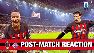 Vranckx and Tonali postmatch reactions  AC Milan v Fiorentina [upl. by Edithe]