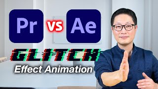 Glitch Effect Text Animation with Premiere Pro vs After Effects [upl. by Nodnrb]