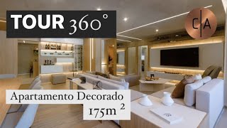 TOUR 360°  Apto Decorado 175m² [upl. by Dnumsed]