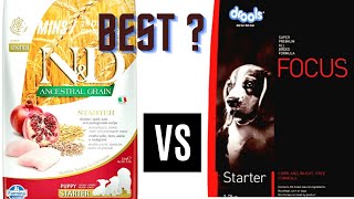 FARMINA Nampd STARTER Vs DROOLS Focus STARTER comparison  Farmina ND Vs Drools Focus [upl. by Ellahcim]