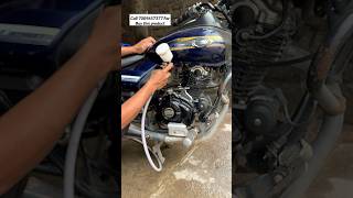 Bike Engine Polish Uniwax instant spray shine test on bike engine [upl. by Seda10]