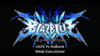 BlazBlue Calamity Trigger  Weak Executioner Litchi Vs Arakune theme [upl. by Adnilab]