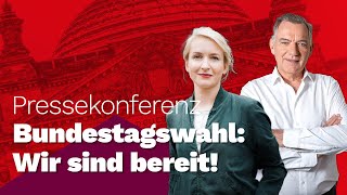 Wir sind bereit Pressekonferenz mit Ines Schwerdtner und Jan van Aken [upl. by Eldon]