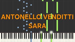 antonello vendittisararallentatoslowpiano facile easy tutorial [upl. by Eirak]