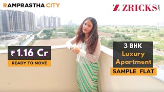 ₹122 Cr 🔑 3 BHK Ready to move Flat 1775 sq ft 🚀 Ramprastha Primera Dwarka Expressway Gurgaon [upl. by Yedok181]