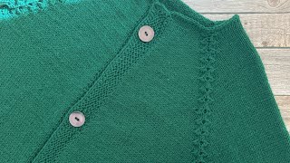 RVO Sternchen Jacke  Jacke mit schöner Raglanzunahme stricken [upl. by Sirdna]