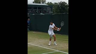 Novak Djokovics Backhand Up Close and in Slow Motion tennis backhand djokovic [upl. by Leind584]