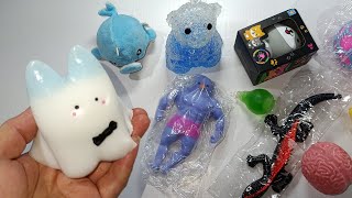 ASMR squishies❤️unboxing 10 super squishies squish sounds for your satisfaction and goosebumps🥰TABA [upl. by Marlane567]