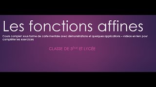 cours fonctions affines [upl. by Elesig]