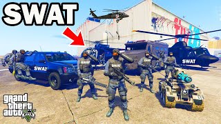 Franklin Become SWAT Chief and Make Swat Headquarter in GTA 5  Shinchan and Chop [upl. by Oulman]