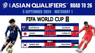 ASIAN QUALIFIER WORLD CUP 26  AUSTRALIA VS BAHRAIN  JAPAN VS CHINA [upl. by Annaeoj]