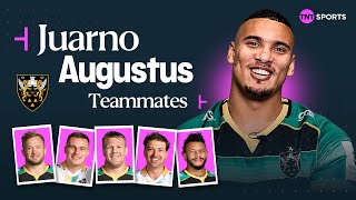 Teammates Northampton Saints Juarno Augustus describes his teammates in one word 😇 [upl. by Elbertina]