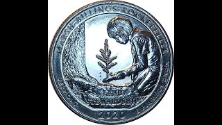 2020 W Vermont Quarter MarshBillings Rockefeller National Park Coin [upl. by Carpio]