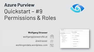 Azure Purview Quickstart 9  Permissions and Roles [upl. by Buttaro]