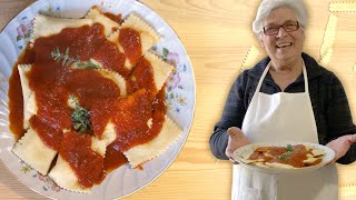 Enjoy ricotta filled ravioli from Modica in Sicily  Pasta Grannies [upl. by Hedveh]