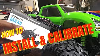 How to Install amp Calibrate the Hobbywing Max 6 to the Traxxas XMaxx 8s [upl. by Annayi]