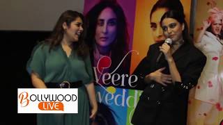 OOPS Swara Bhaskars wardrobe malfunction on VEERE DI WEDDING Promotions  Bollywood Live [upl. by Nnylorac]