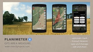 Planimeter  GPS area measure All kinds of measurements on Google Maps using Android and GPS [upl. by Thury]