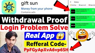 Gift Sun Real Or Fake  Gift Sun Login Problem  Gift Sun Referral Code  Gift Sun Free Fire Diamond [upl. by Kelcy]