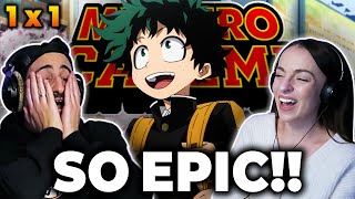 We watched MY HERO ACADEMIA for the FIRST TIME  Episode 1 REACTION [upl. by Lahsiv826]