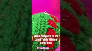 Facil tejido de esferas navideñas crochet navidad manualidades knitting crochetpattern diy [upl. by Peugia]