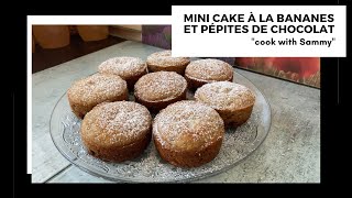 Mini cake à la banane et aux pépites de chocolat très moelleux [upl. by Llirred66]