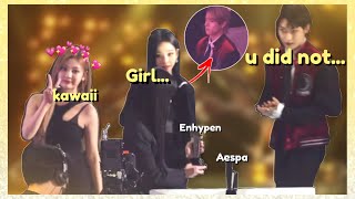 ENHYPEN finally having other artists interaction at 2021 music awards ft Aespa amp TXT [upl. by Neehs350]