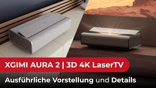 Der XGIMI Aura 2 mit hybrider LEDLaserTechnik LaserTV in besonders schickem und kompakten Design [upl. by Anyaj]