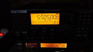 Icom IC R75 on 5505 KHz Shannon Volmet [upl. by Odidnac]