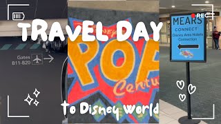 🛫✨DISNEY TRAVEL DAY ✨🛫 Checking in to Pop Century Mears connect and room tour✨ [upl. by Odrareg]