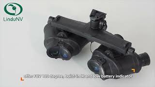 LinduNV GPNVG 18 quad tube night vision goggles housing kit with battery packs [upl. by Matlick]