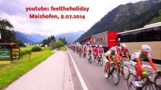 2014 Maishofen Österreich Rad Rundfahrt 8072014 kommt durch Maishofen Pinzgau Salzburger Land [upl. by Lamej59]