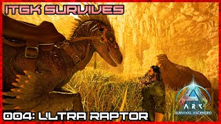 Ultra Raptor ITGK Survives ARK Survival Ascended  The Center  Episode 4 [upl. by Pinter]