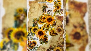 🌻ASMR Scrapbooking Creative Journal with Sunflower Stickers  Always Shines✨ [upl. by Enirrok]