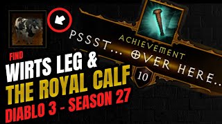 Find Wirts Leg amp The Royal Calf  Darkening of Tristram  Diablo 3 Season 27 [upl. by Labana]