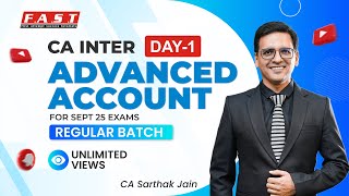 CA Inter Adv Accounting LIVE Batch by CA Sarthak Jain [upl. by Swehttam]