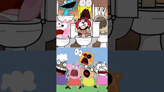 Pizza Tower Screaming But Peppa Pig Characters memes shorts funny peepo poobear slurpuff [upl. by Watt]