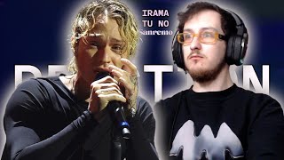 IRAMA TU NO  REACTION SANREMO  canzone da spirit [upl. by Uba]