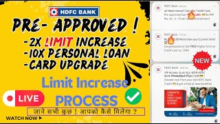 2X Limit INCREASE on HDFC Credit Card PreApproved Loan Card Upgrade hdfcbank free credit money [upl. by Akayas566]